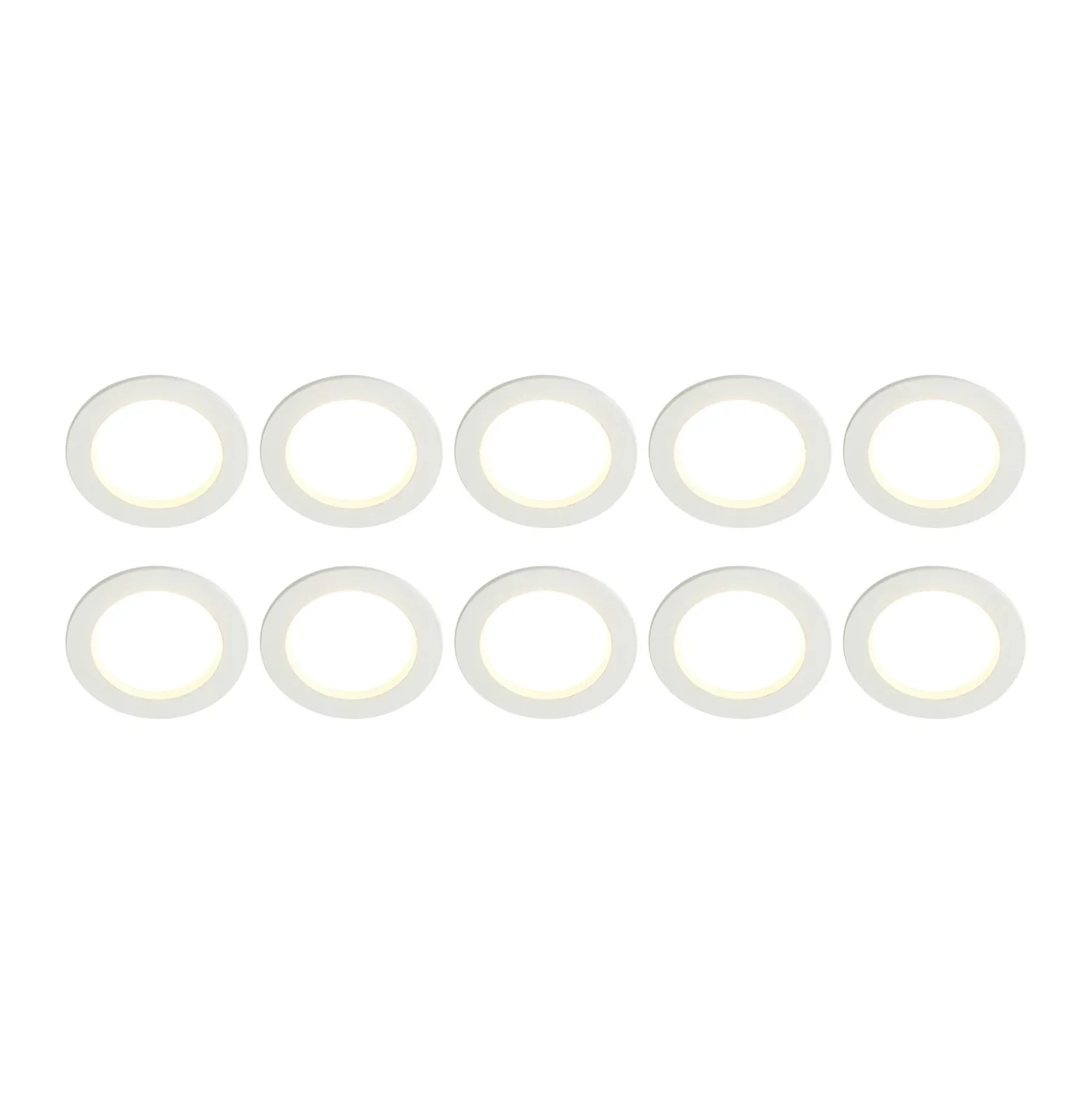 Lámpara empotrable LED Arcchio Milaine, blanca, atenuable, Set de 10