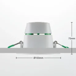 Lámpara empotrable LED Arcchio Katerin, 10 cm, blanca, orientable