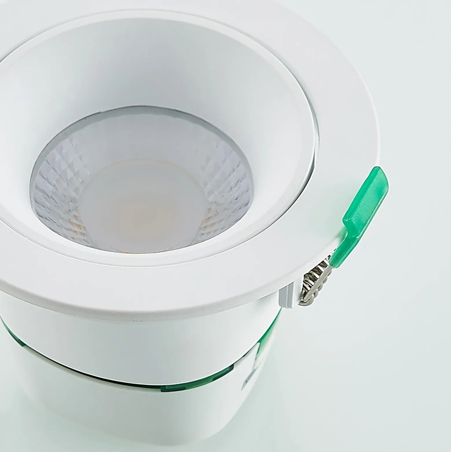 Lámpara empotrable LED Arcchio Katerin, blanca, orientable, juego de 10 unidades