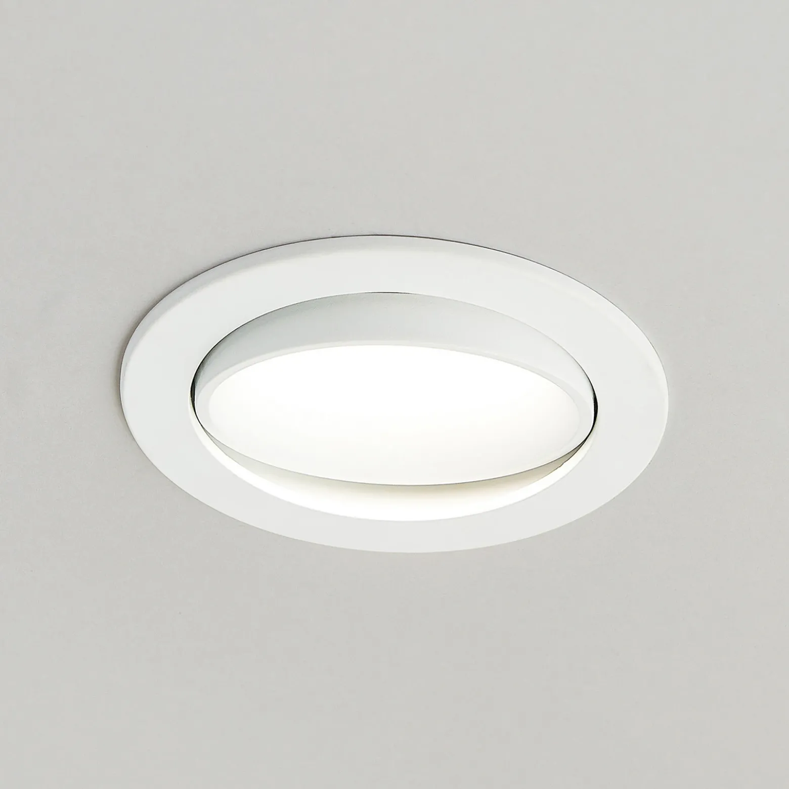 Lámpara empotrable LED Arcchio Katerin, blanca, orientable, juego de 10 unidades