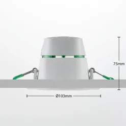 Lámpara empotrable LED Arcchio Katerin, blanca, orientable, juego de 10 unidades