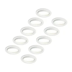 Lámpara empotrable LED Arcchio Katerin, blanca, orientable, juego de 10 unidades