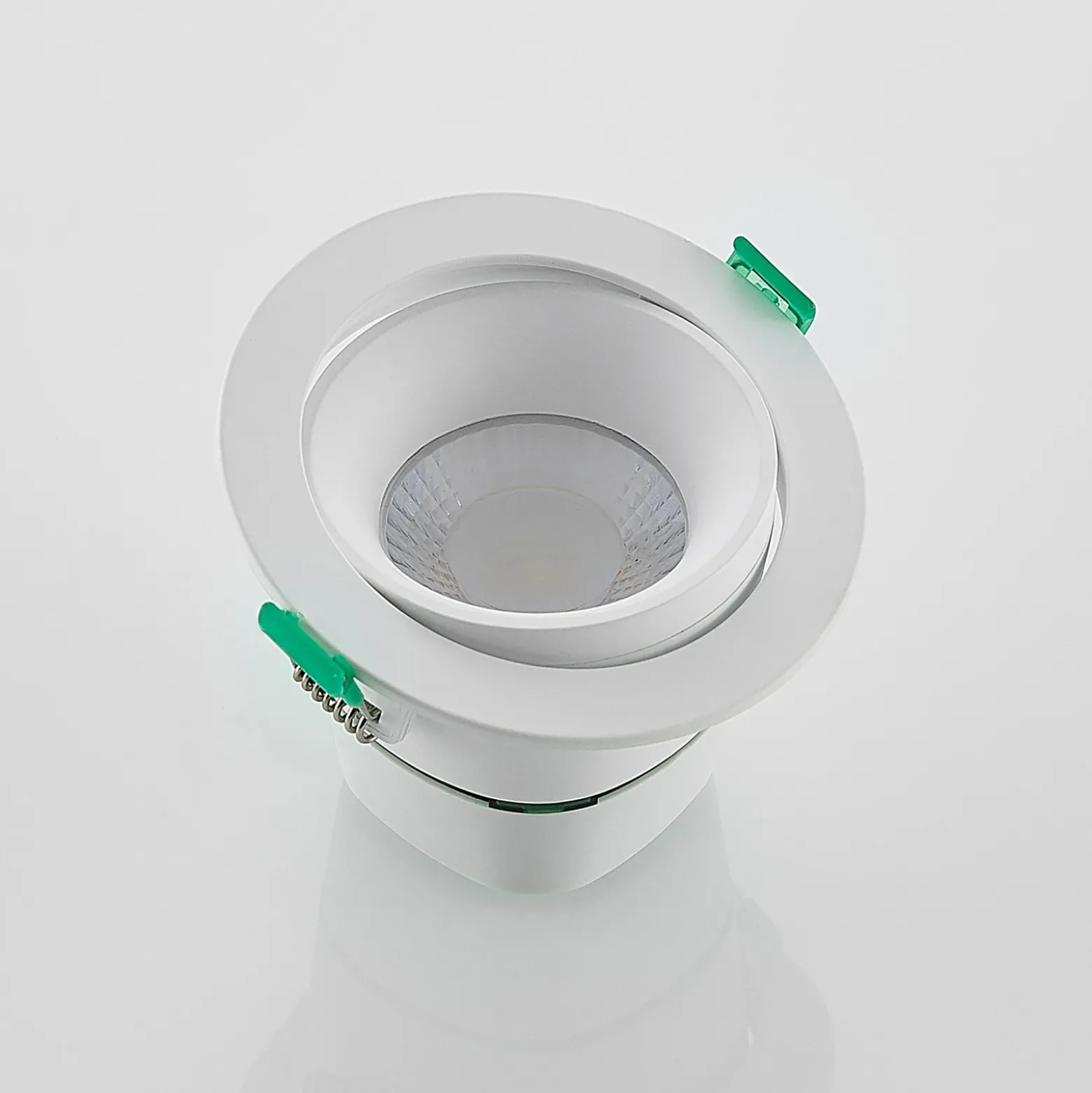 Lámpara empotrable LED Arcchio Katerin, blanca, orientable, juego de 10 unidades