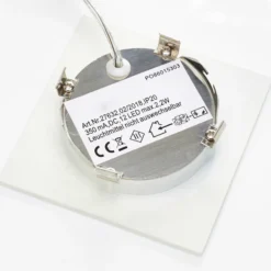 Lámpara empotrable LED blanca Klaus para cajas empotrables
