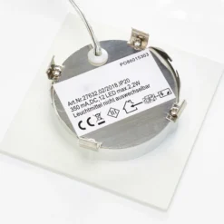 Lámpara empotrable LED blanca Klaus para cajas empotrables