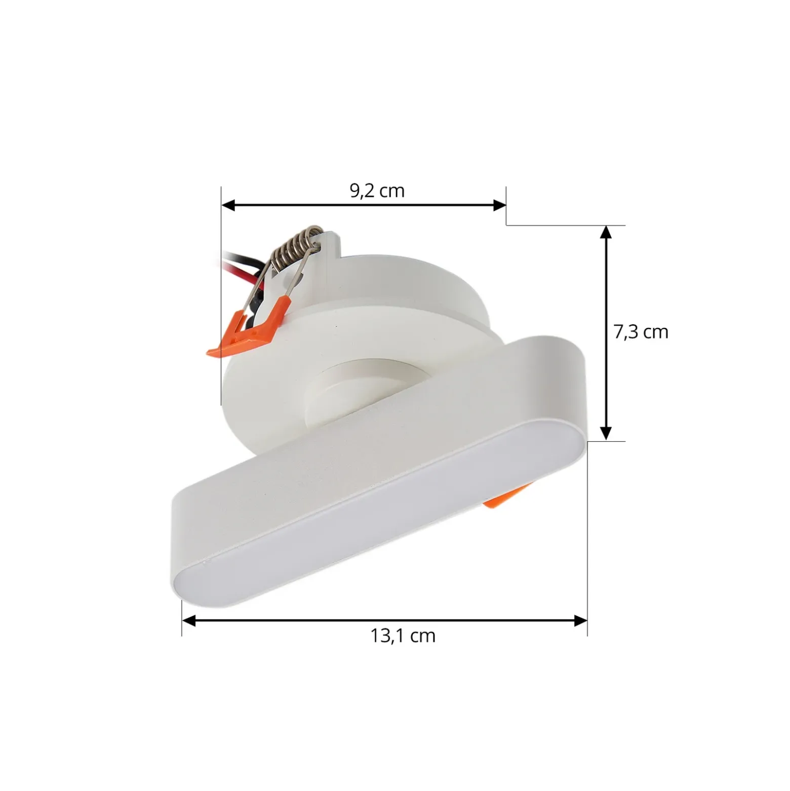 Lámpara empotrable LED Eldrin de Lindby, blanca, barra de luz, 13,1 cm