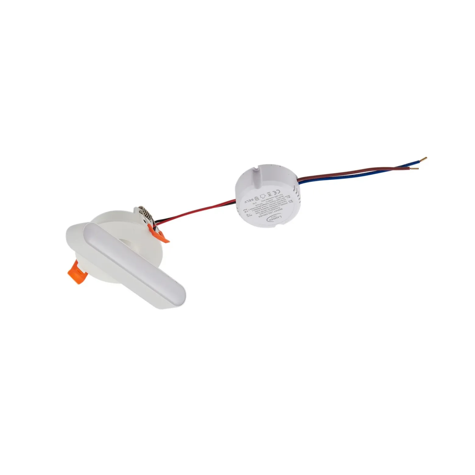 Lámpara empotrable LED Eldrin de Lindby, blanca, barra de luz, 13,1 cm