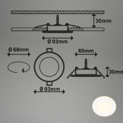 Lámpara empotrable LED Gima, blanca, 3.000 K, juego de 3