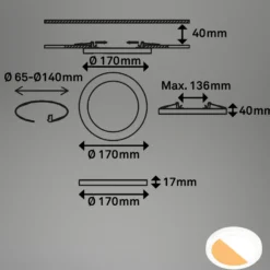 Lámpara empotrable LED 7609 3.000K/4.000K Ø 17 cm
