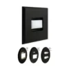 Lámpara empotrable LED MEGAMAN Tina, negra, longitud 9 cm, orientable