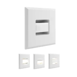 Lámpara empotrable LED MEGAMAN Tina, blanca, longitud 9 cm, orientable