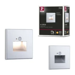 Lámpara empotrable LED Paulmann Edge Quadro Square, cromo mate