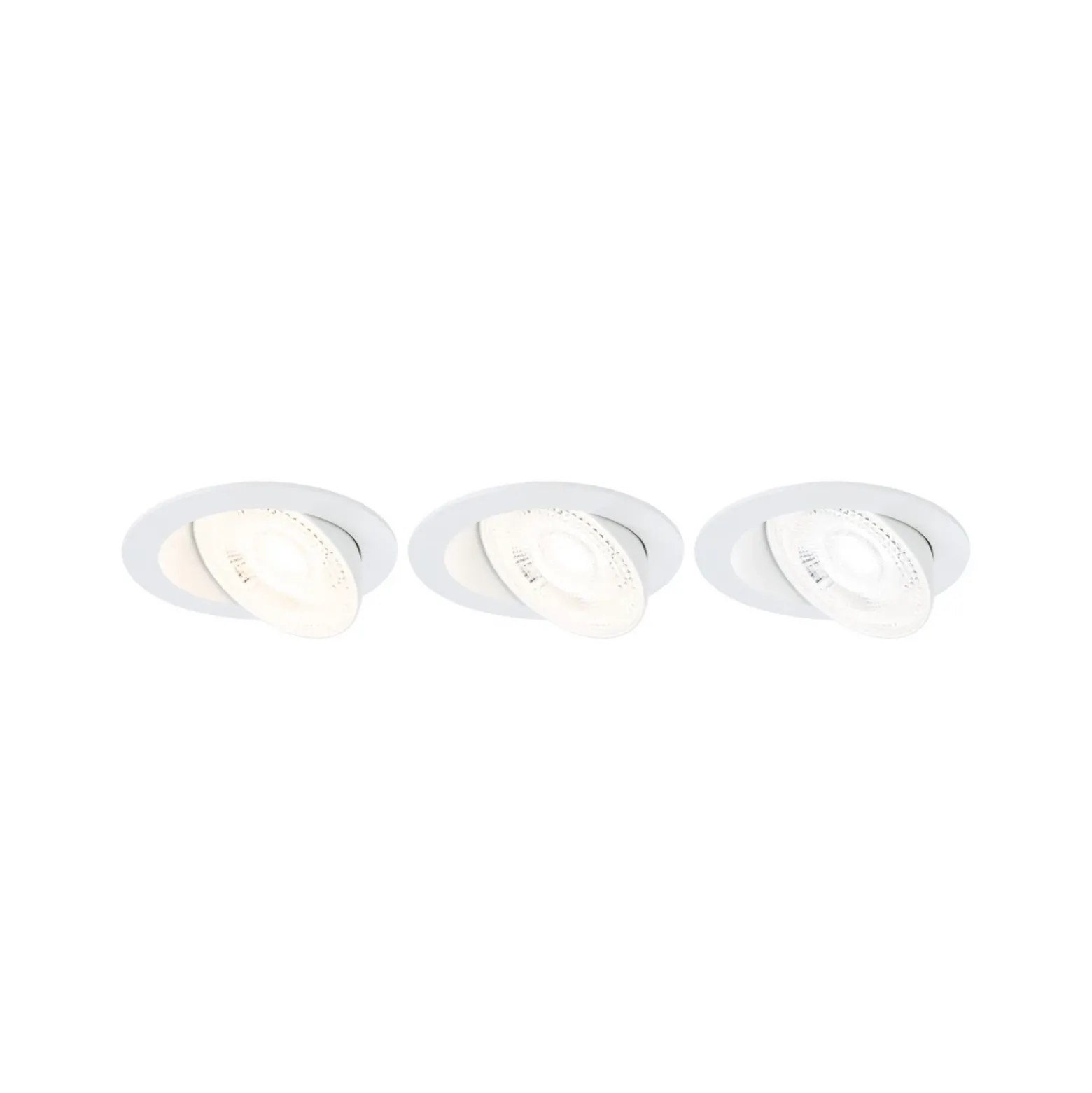 Lámpara empotrable LED Paulmann Aumus White Select CCT, blanca, juego de 3