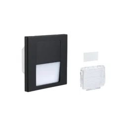 Lámpara empotrable LED Paulmann Tsaro, de plástico negro, 2700 K