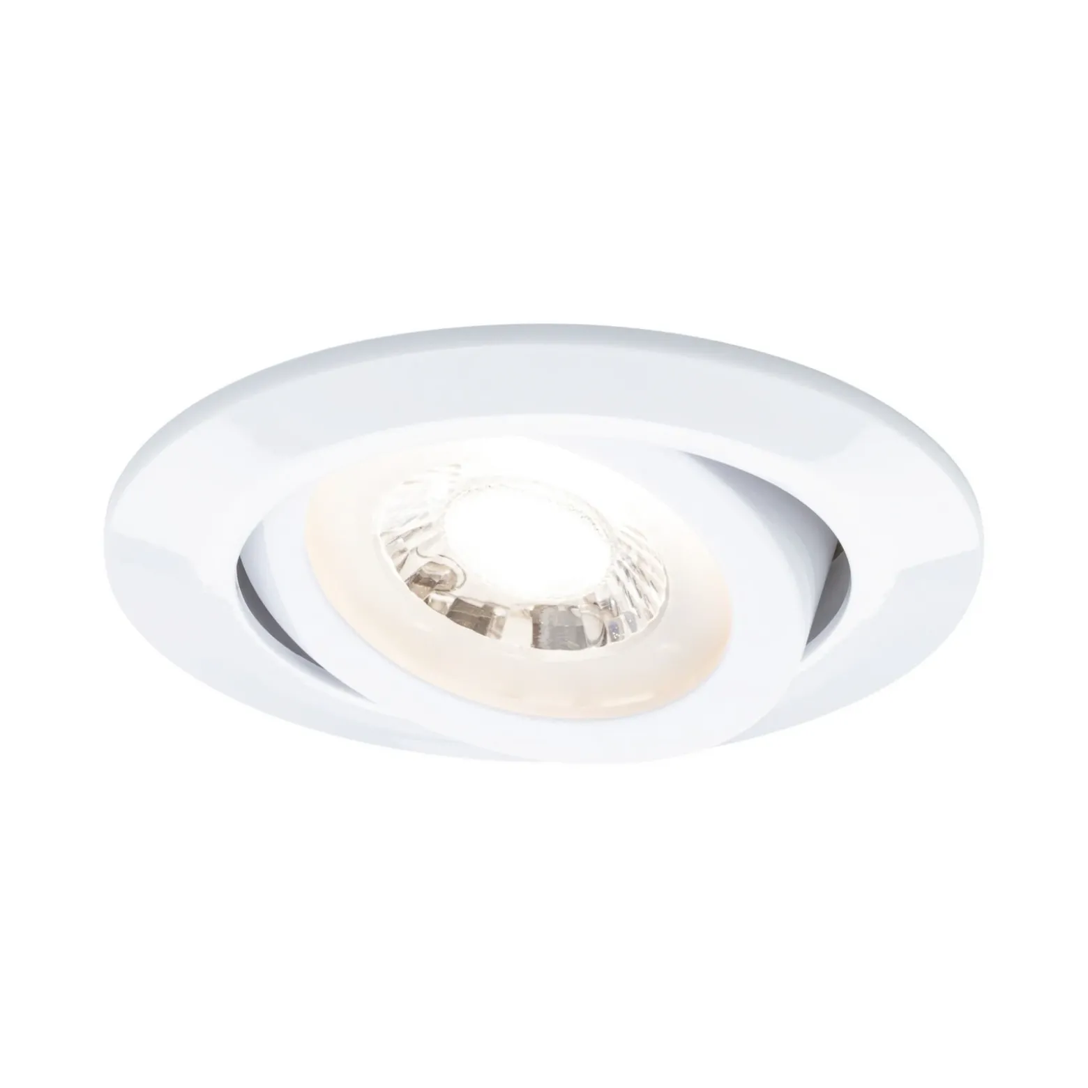 lámpara empotrable LED Paulmann, blanca, Ø 8 cm, 4,8 W, encendido/apagado,