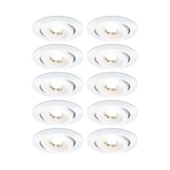 lámpara empotrable LED Paulmann, blanca, Ø 8 cm, 4,8 W, encendido/apagado,