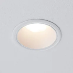 lámpara empotrable LED Paulmann Cole Coin blanca Ø9cm IP44 atenuable, juego de