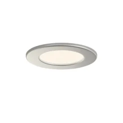 Lámpara empotrable LED Prios Cadance, plata, 12 cm, juego de 3, CCT