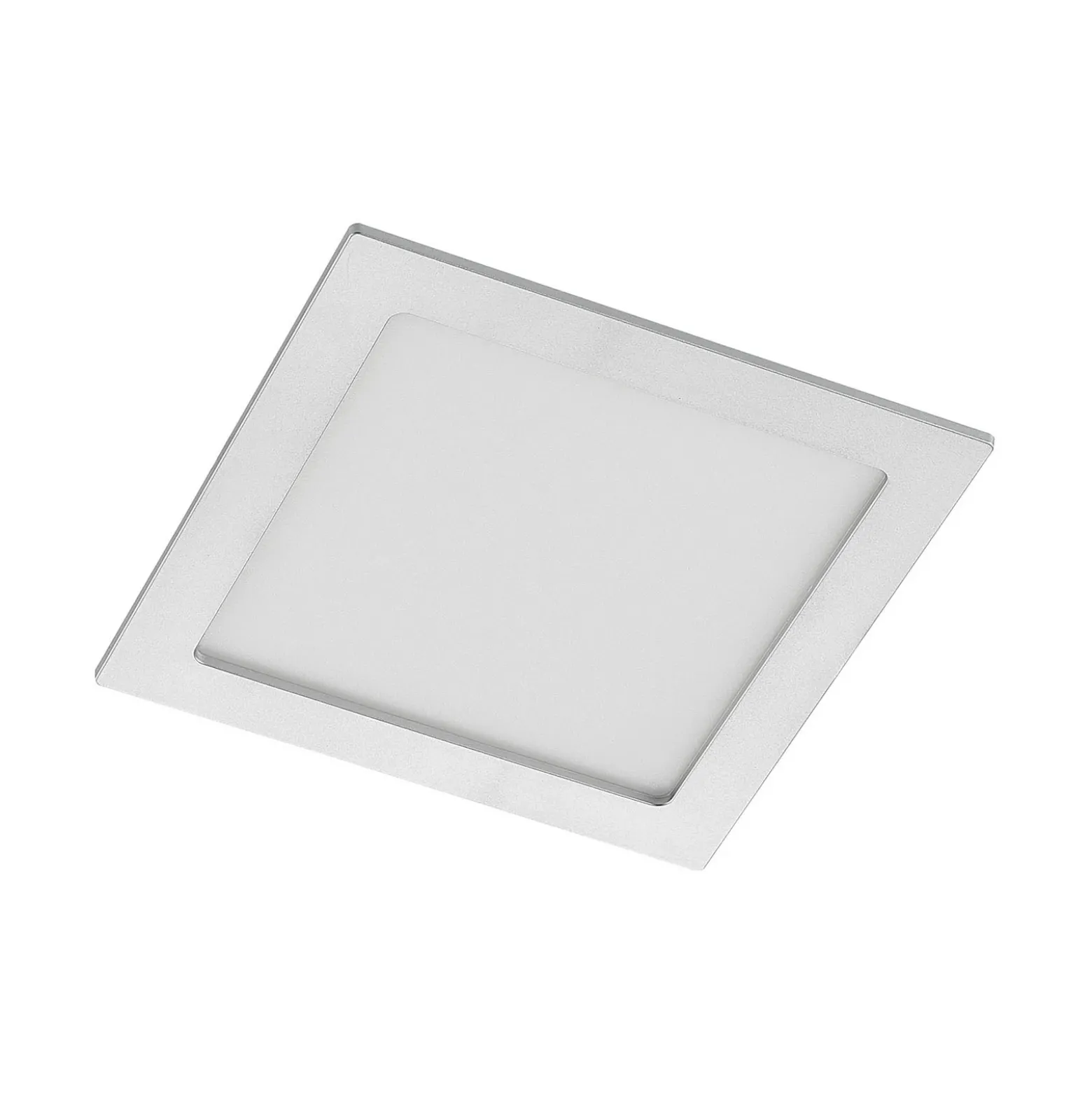 Lámpara empotrable LED Prios Helina, plata, 22 cm, 24 W, atenuable
