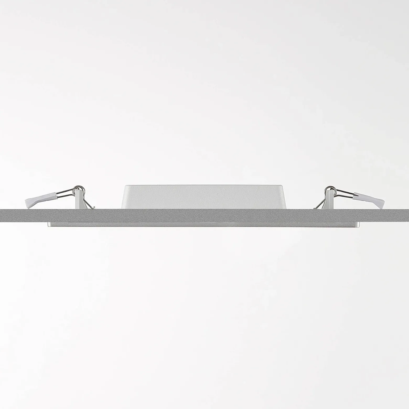Lámpara empotrable LED Prios Helina, plata, 22 cm, 24 W, atenuable