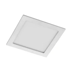 Lámpara empotrable LED Prios Helina, plata, 22 cm, 24 W, atenuable