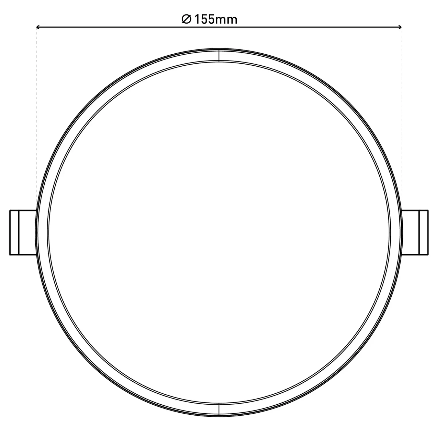Lámpara empotrable LED Suma, Ø 15,5 cm, blanca, atenuable, IP44