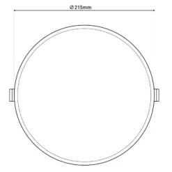 Lámpara empotrable LED Suma, Ø 21,5 cm, blanca, atenuable, IP44