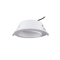 Lámpara empotrable Lindby Jyla, blanco mate, Ø 13 cm, GX53
