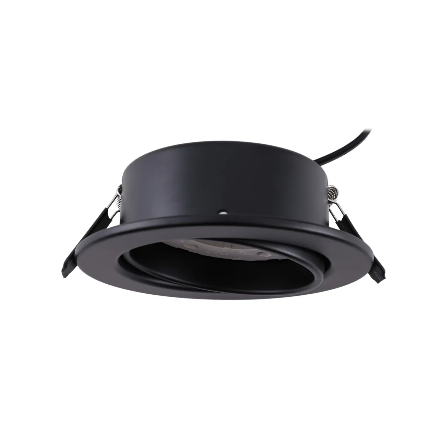 Lámpara empotrable Lindby Jyla, negro mate, Ø 13 cm, GX53