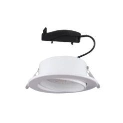 Lámpara empotrable Lindby Jyla, blanco mate, Ø 13 cm, GX53