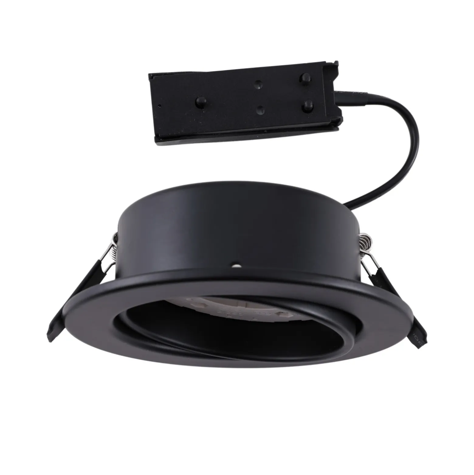 Lámpara empotrable Lindby Jyla, negro mate, Ø 13 cm, GX53