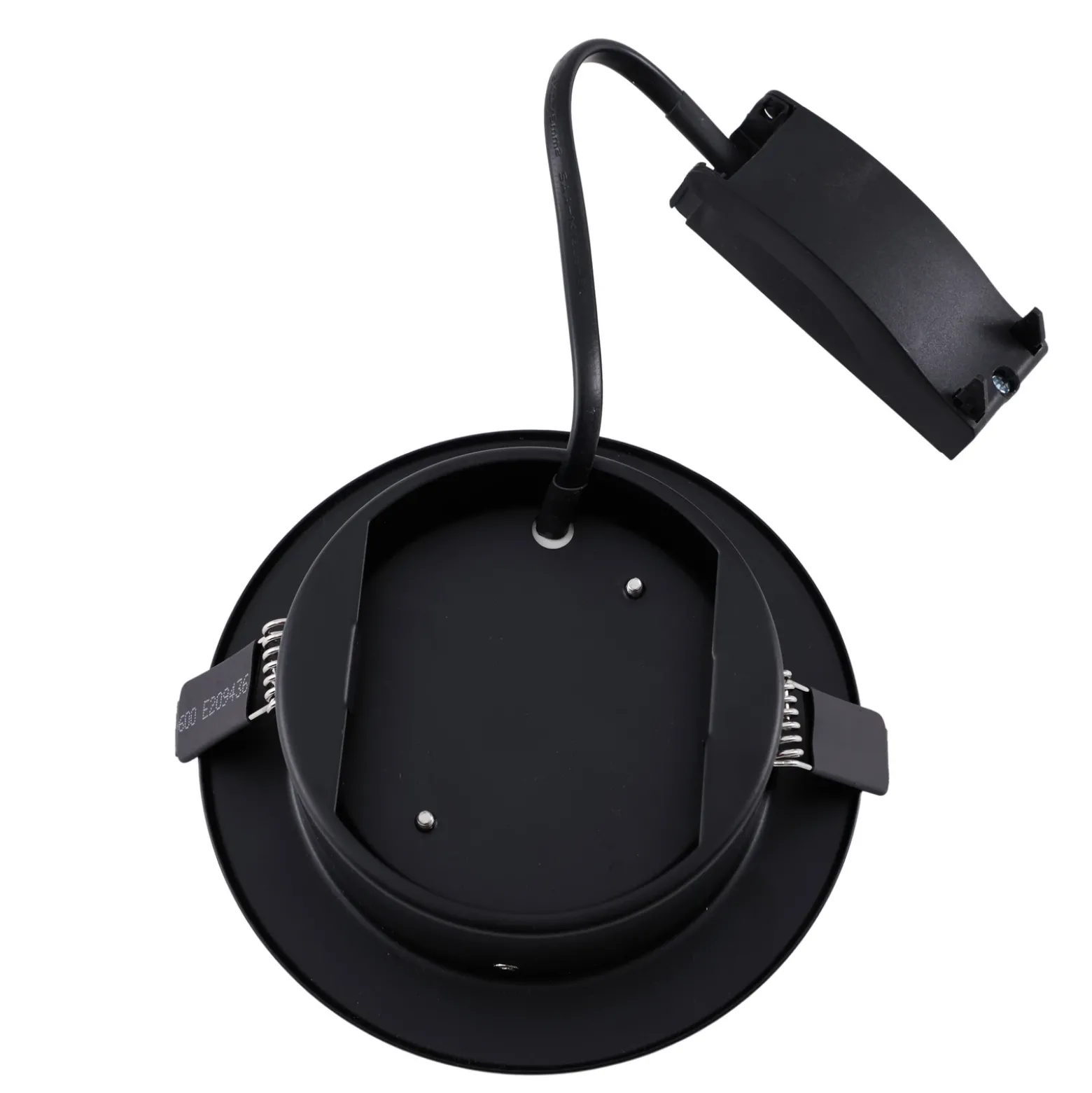 Lámpara empotrable Lindby Jyla, negro mate, Ø 13 cm, GX53