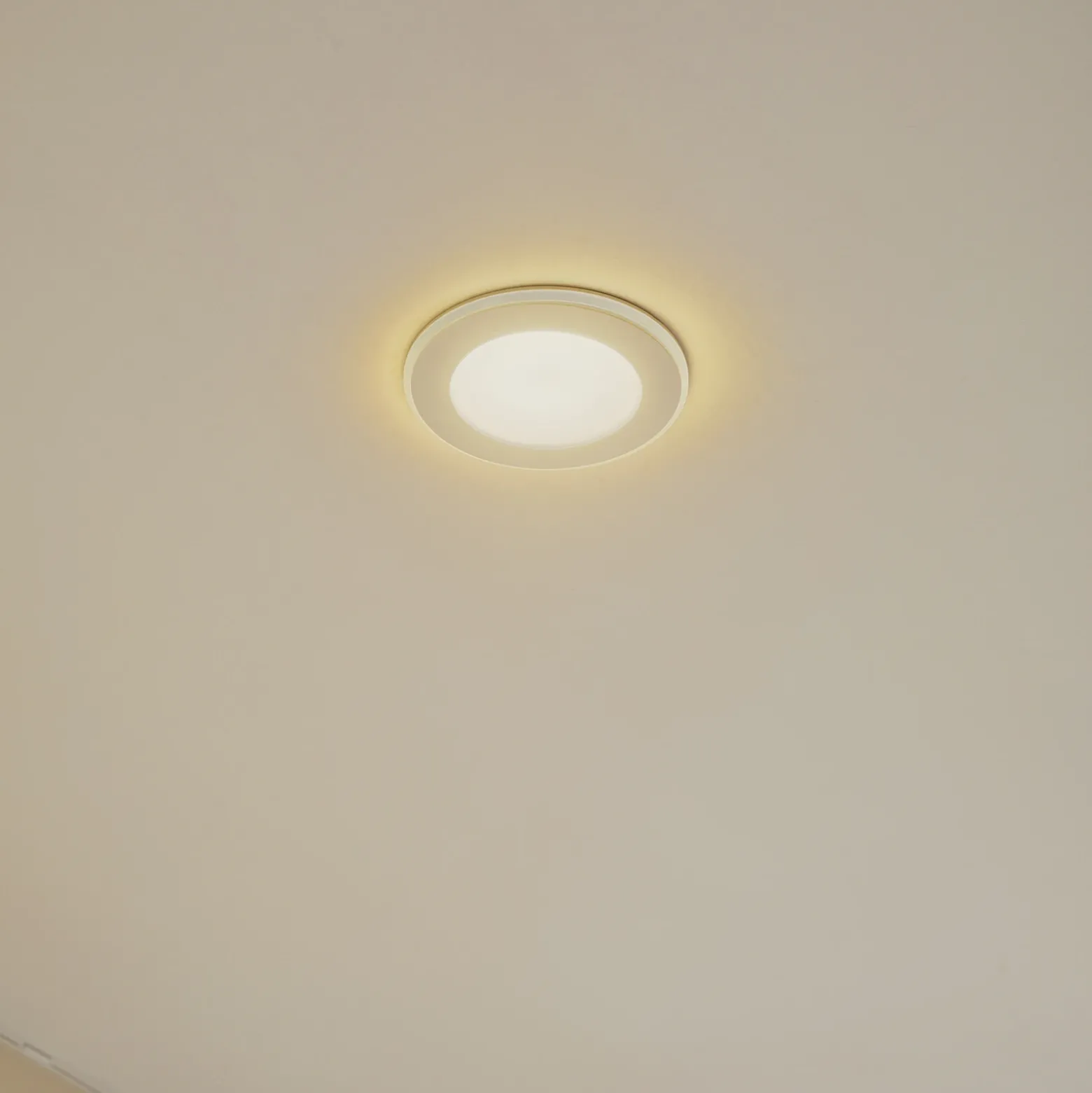 Lámpara empotrable Lindby LED Toka, 4,9 W, blanco, plástico, CCT