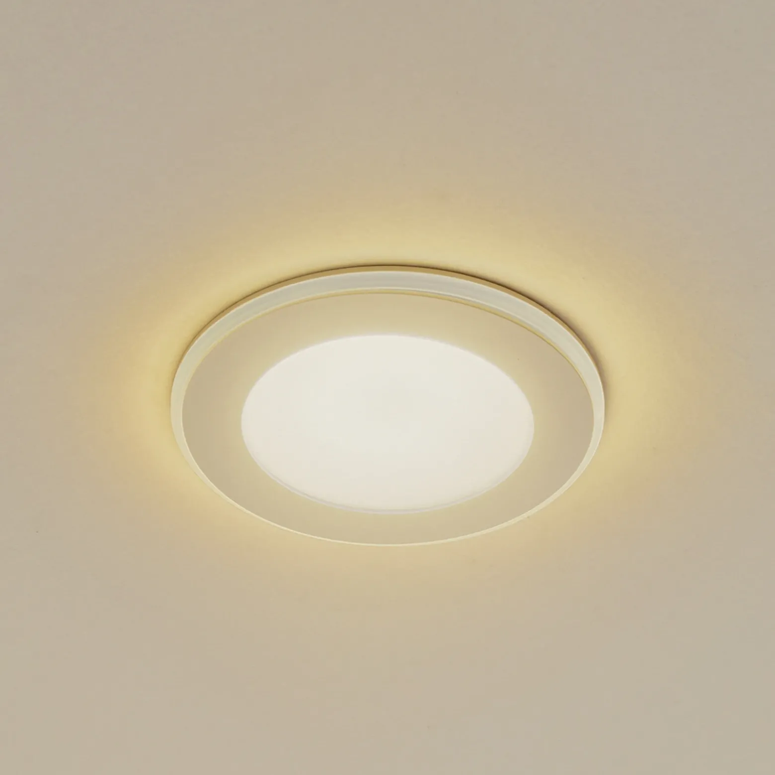 Lámpara empotrable Lindby LED Toka, 4,9 W, blanco, plástico, CCT