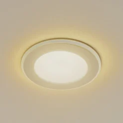 Lámpara empotrable Lindby LED Toka, 6,5 W, blanca, plástico, CCT