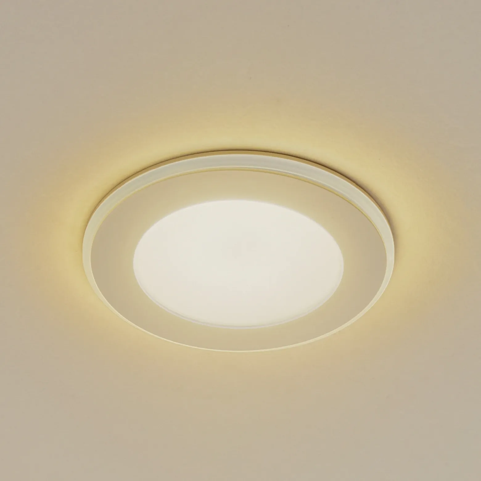 Lámpara empotrable Lindby LED Toka, 6,5 W, blanca, plástico, CCT