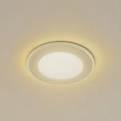 Lámpara empotrable Lindby LED Toka, 4,9 W, blanco, plástico, CCT