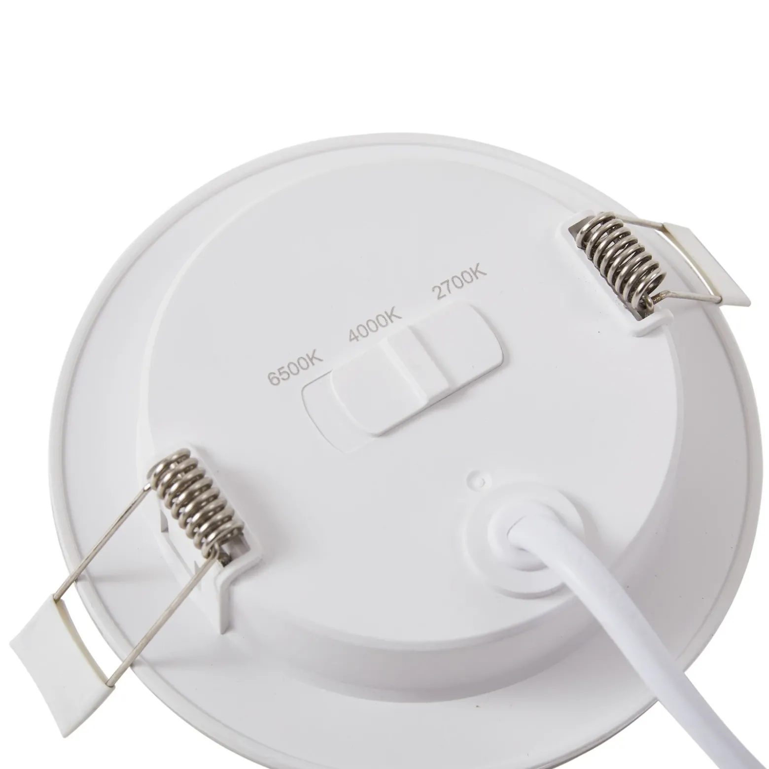 Lámpara empotrable Lindby LED Toka, 6,5 W, blanca, plástico, CCT