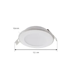 Lámpara empotrable Lindby LED Toka, 6,5 W, blanca, plástico, CCT