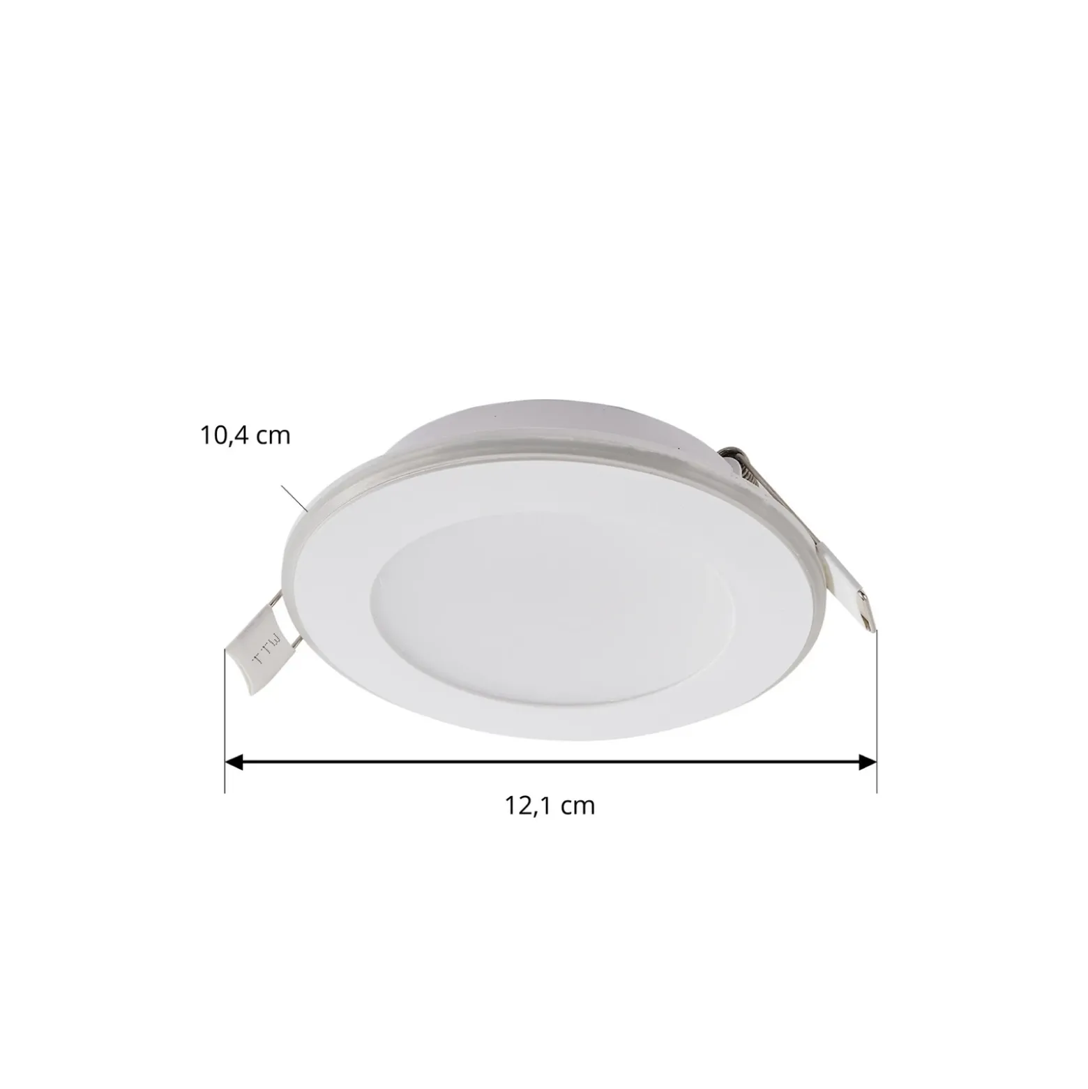 Lámpara empotrable Lindby LED Toka, 6,5 W, blanca, plástico, CCT
