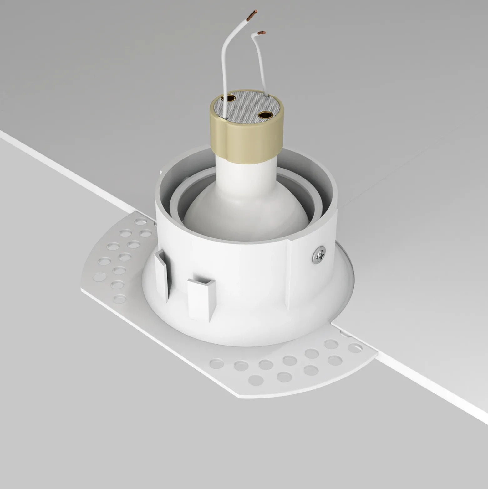 Lámpara empotrable Maytoni Dot blanco redondo 11,8 x 9 cm aluminio GU10