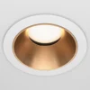 Lámpara empotrable Maytoni Share, blanco/oro, Ø 8,5 cm, aluminio, GU10