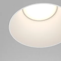 Lámpara empotrable Maytoni Share, blanco/blanco, Ø 14 cm, aluminio, GU10