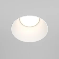 Lámpara empotrable Maytoni Share, blanco/blanco, Ø 14 cm, aluminio, GU10