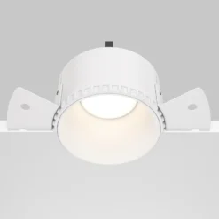 Lámpara empotrable Maytoni Share, blanco/blanco, Ø 14 cm, aluminio, GU10