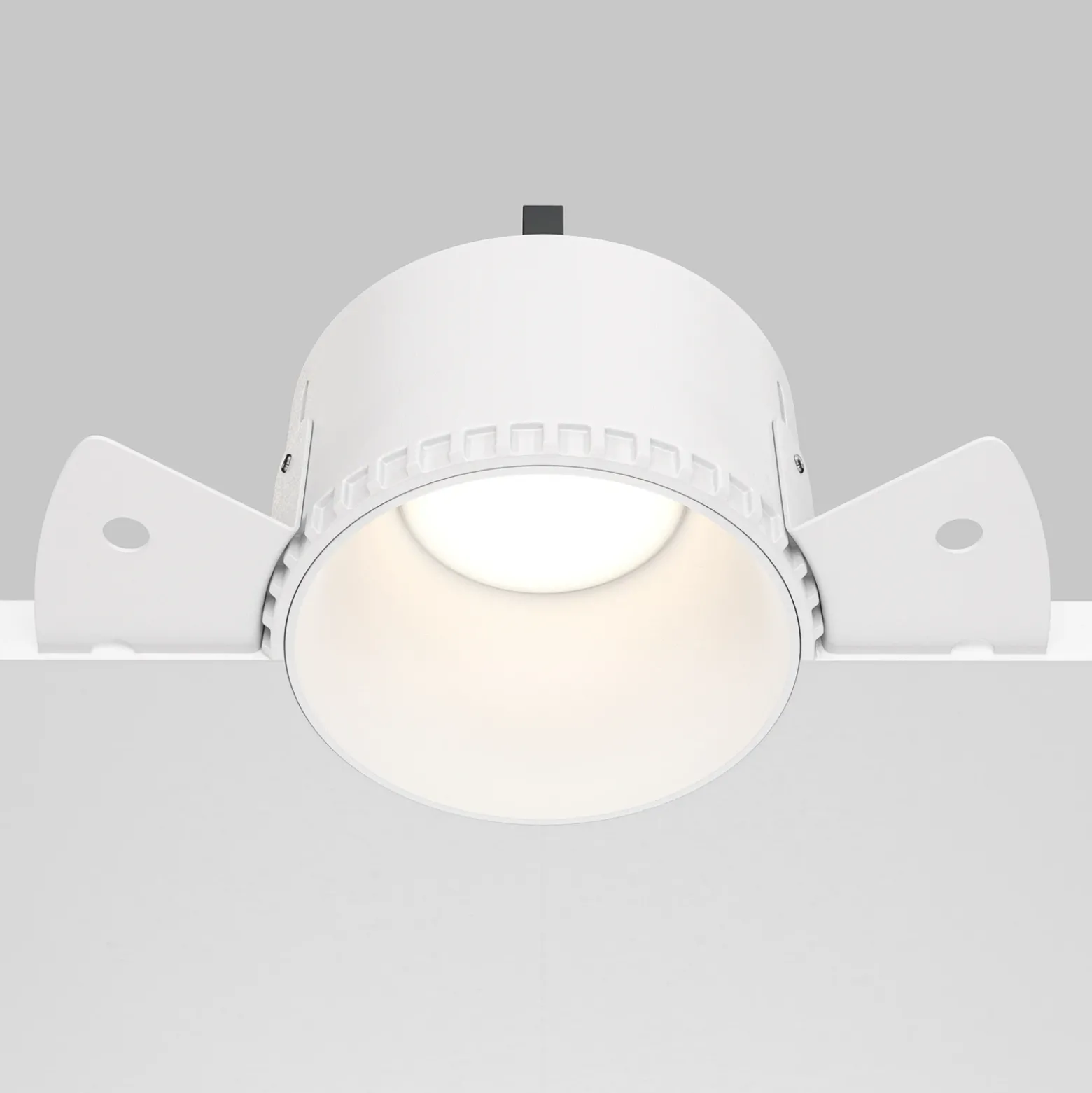 Lámpara empotrable Maytoni Share, blanco/blanco, Ø 14 cm, aluminio, GU10