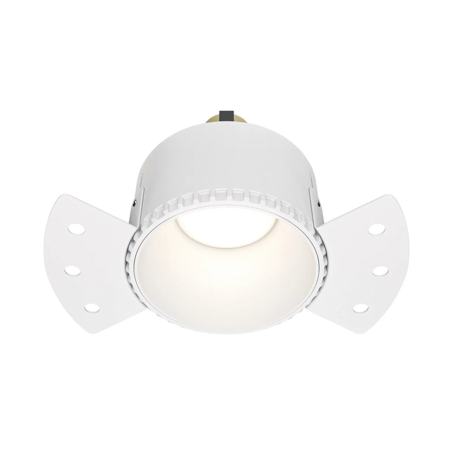 Lámpara empotrable Maytoni Share, blanco/blanco, Ø 14 cm, aluminio, GU10