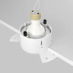 Lámpara empotrable Maytoni Share, blanco/blanco, Ø 14 cm, aluminio, GU10