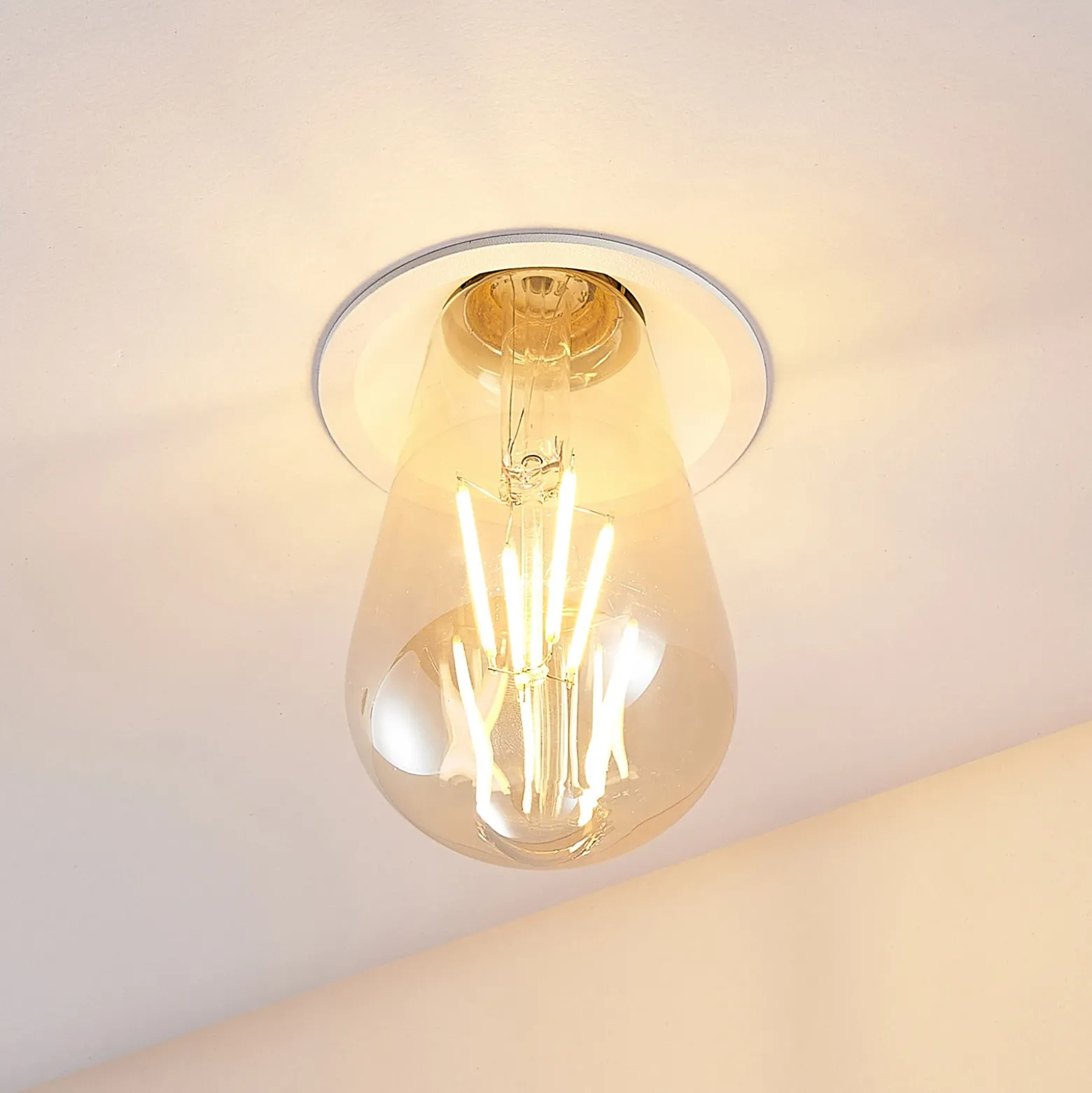 Lámpara empotrable Molto Luce Willi 68R, blanca, aluminio, E27