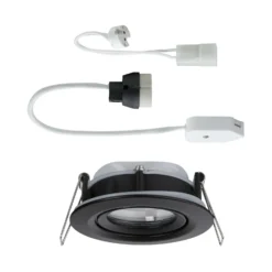 Lámpara empotrable Paulmann Nova Plus negra Ø 9 cm GU5.3/GU10 IP65